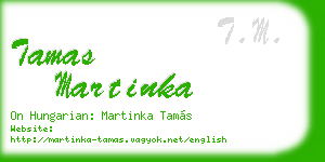 tamas martinka business card
