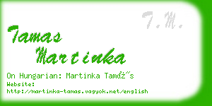 tamas martinka business card